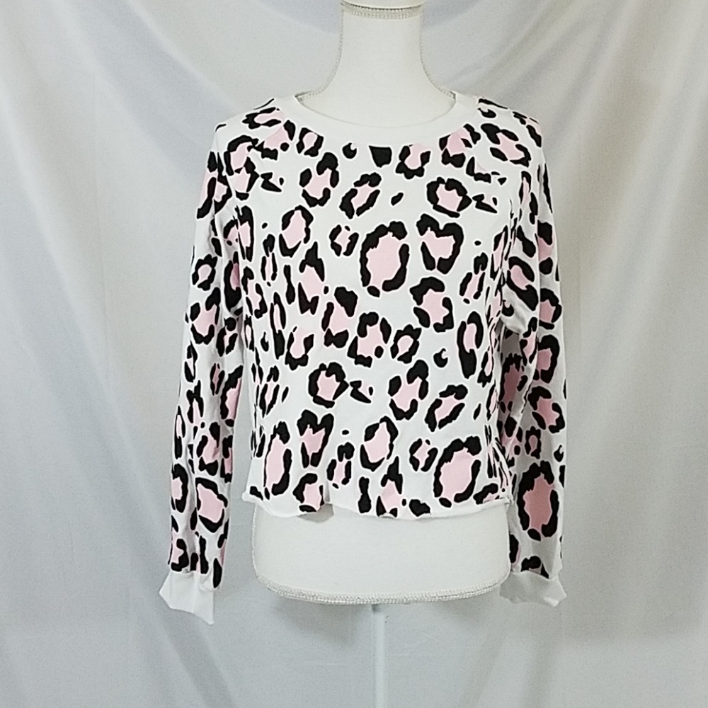 Wildfox Animal Print Sweatshirt L Nwt